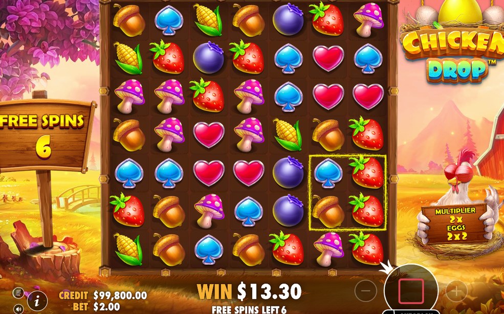 Free Spins round in progress on the 7x7 grid
