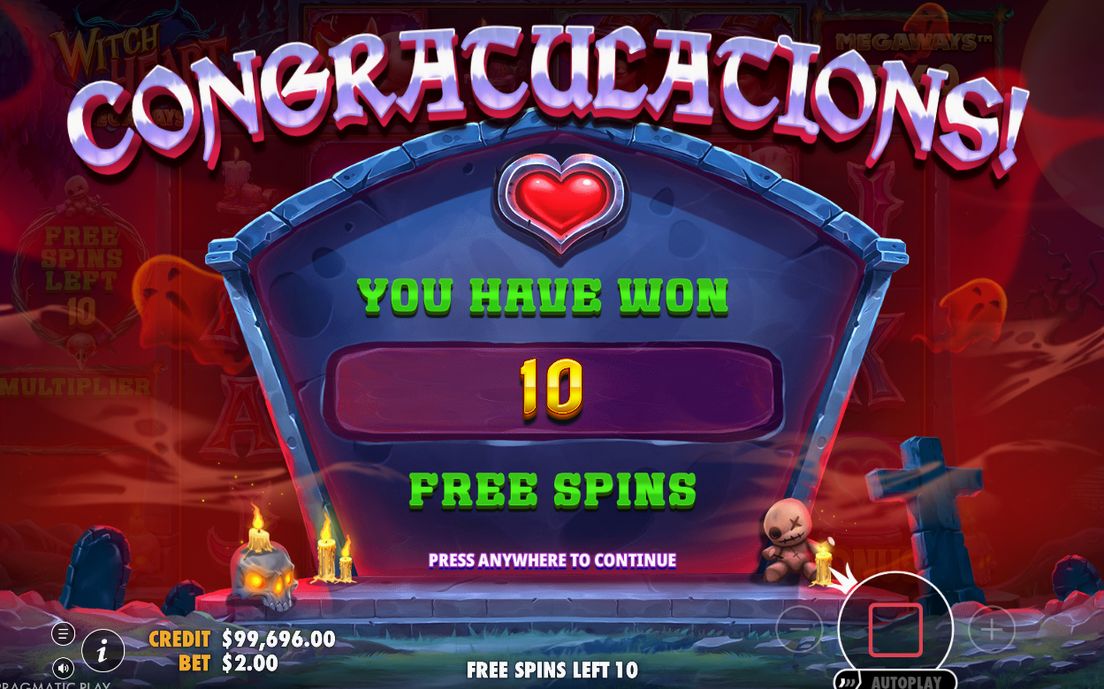 Free Spins round showing the multiplier and remaining spins